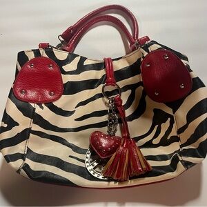 Unbranded faux leather zebra print purse large
